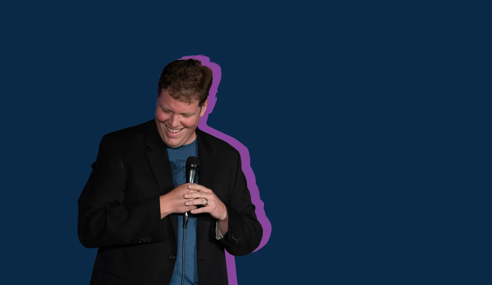Kirk Drake on stage at the DC Improv